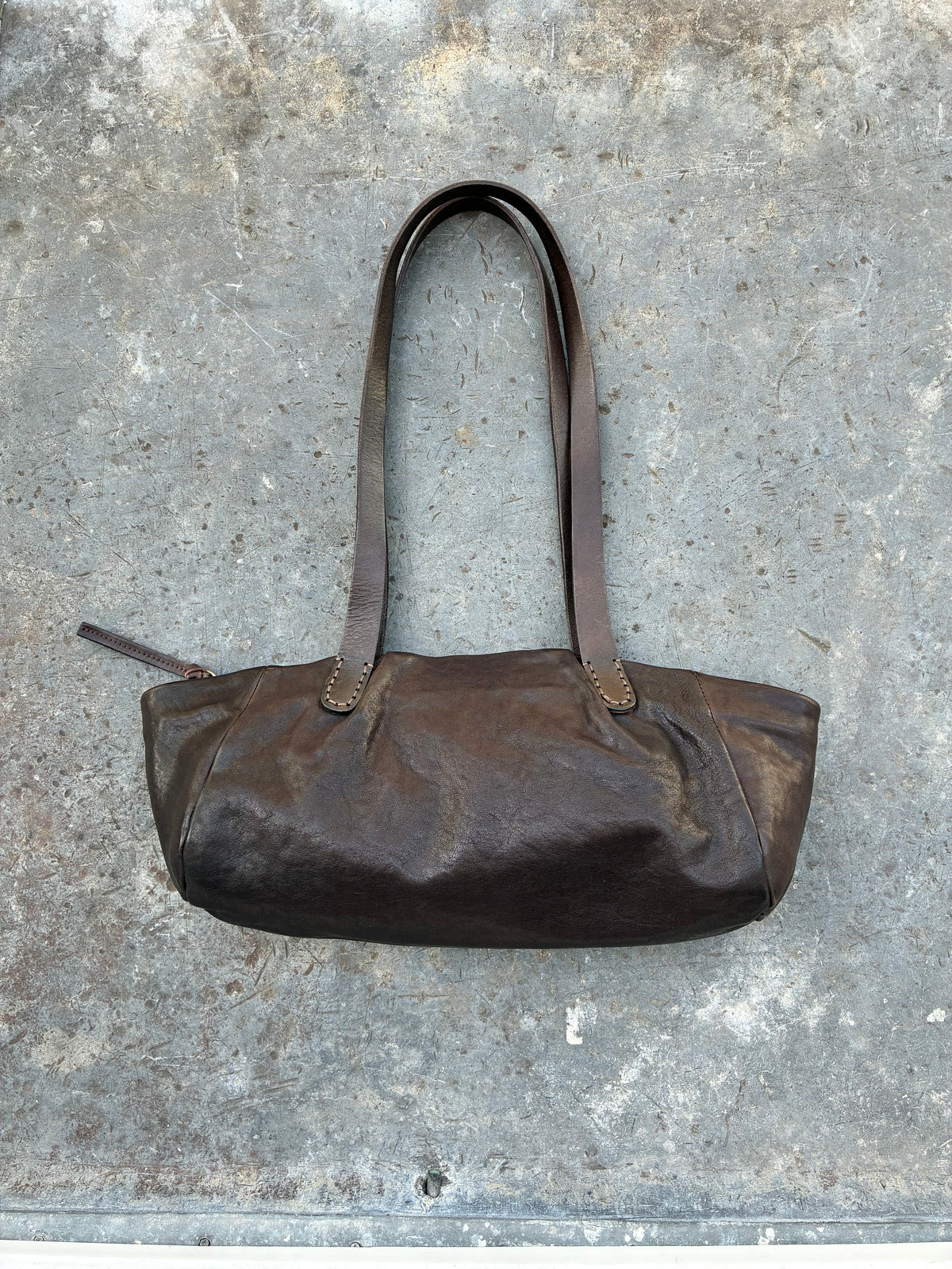 The boat shoulder bag - Wine brown