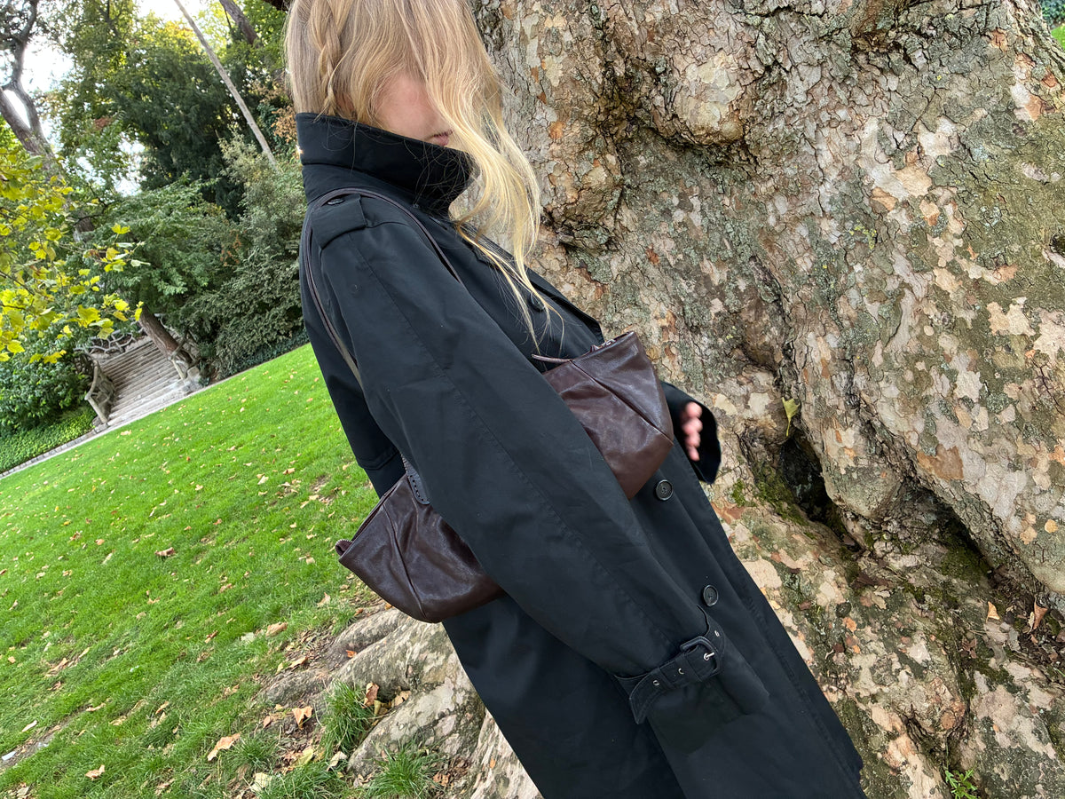 The boat shoulder bag - Wine brown